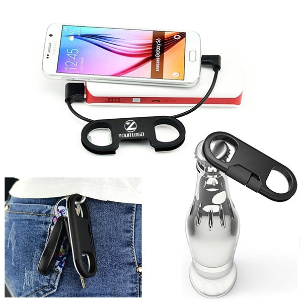 Portable USB Charger Cable With Bottle opener