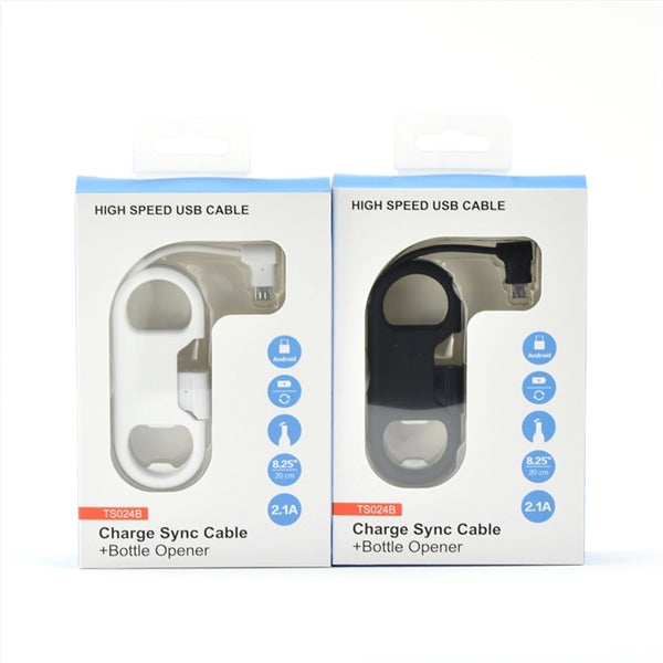 Portable USB Charger Cable With Bottle opener