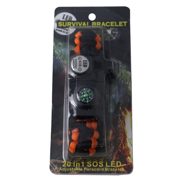 20 in 1 Outdoor Survival Paracord Bracelet