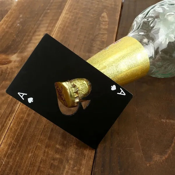 Poker Shaped Credit Card Size Stainless Steel Bottle Opener
