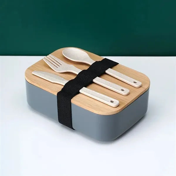 ECO Wheat Straw Food Storage Box with Bamboo Lid