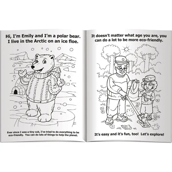 Coloring Book - Eco-Friendly Polar Bear