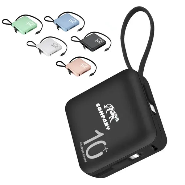 10000mAh Portable Battery Pack Built in Cable