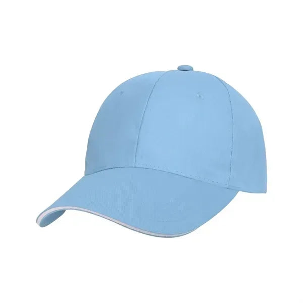 6 Panel Cotton Twill Sandwich Cap