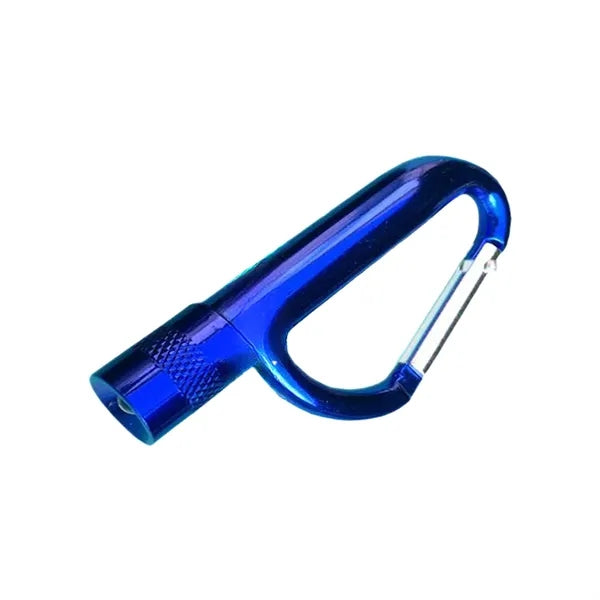 Aluminum Alloy Carabiner with LED Flashlight for Outdoors