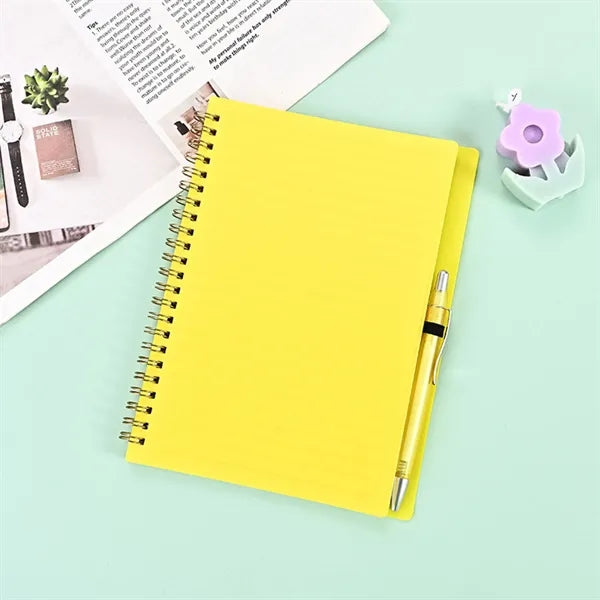A5 Spiral Notebook with Pen and Polypropylene Covers