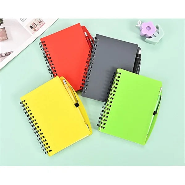 A5 Spiral Notebook with Pen and Polypropylene Covers