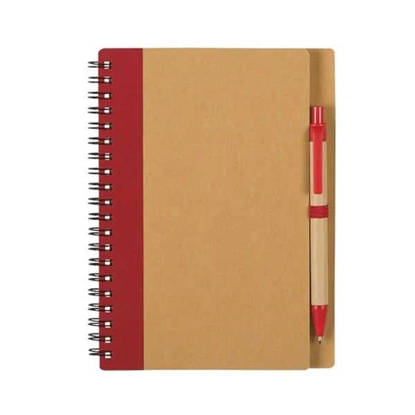 5" x 7" Mix Eco-Friendly Spiral Notebook With Pen