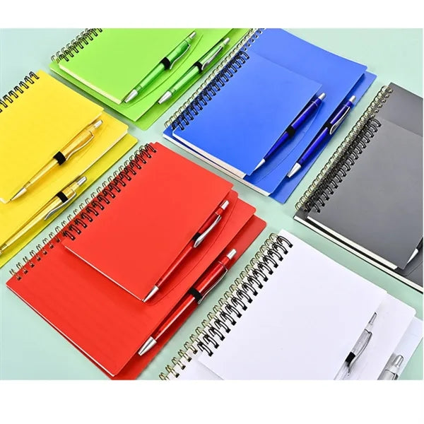 A5 Spiral Notebook with Pen and Polypropylene Covers