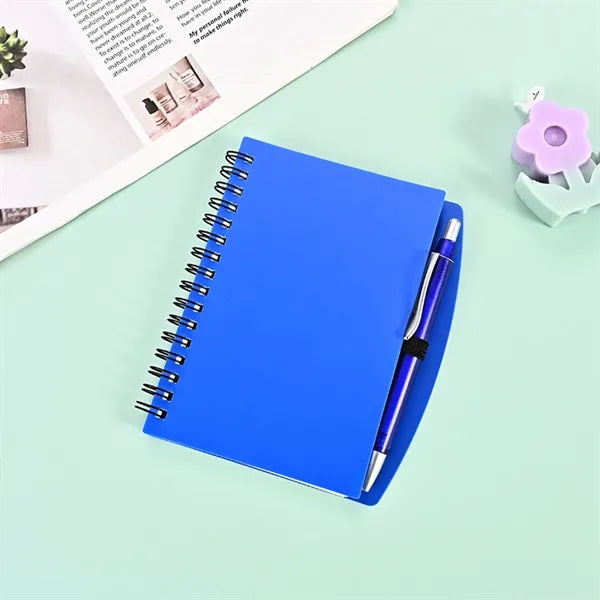 A5 Spiral Notebook with Pen and Polypropylene Covers