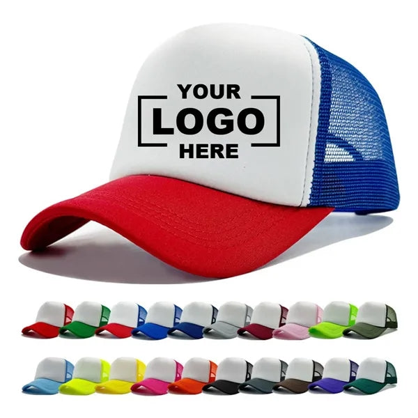 Foam Trucker Mesh Cap with Custom Heat Transfer Logo