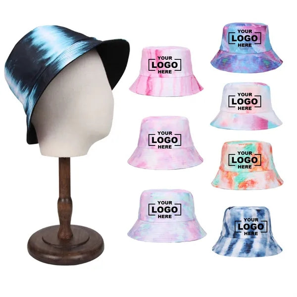 Sublimation Tie Dye Reversible Polyester Bucket Hat
