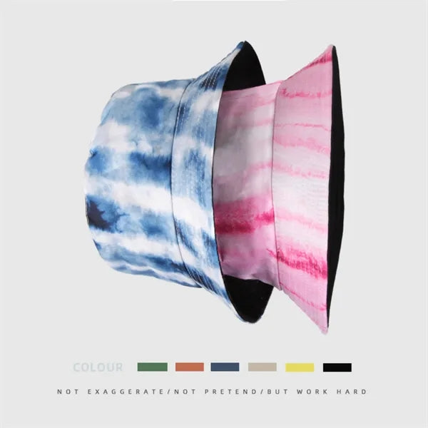 Sublimation Tie Dye Reversible Polyester Bucket Hat