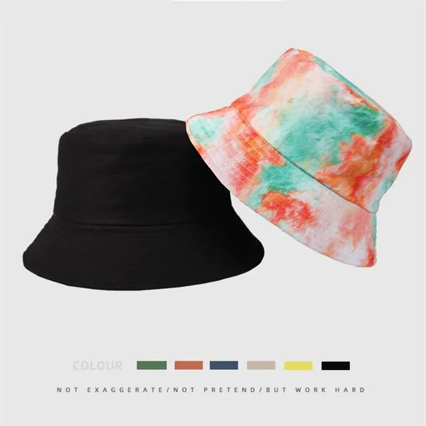 Sublimation Tie Dye Reversible Polyester Bucket Hat