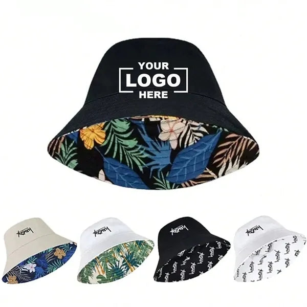 Reversible Full Color Embroidered Bucket Hat