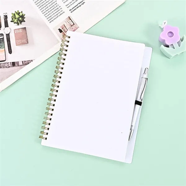 A5 Spiral Notebook with Pen and Polypropylene Covers