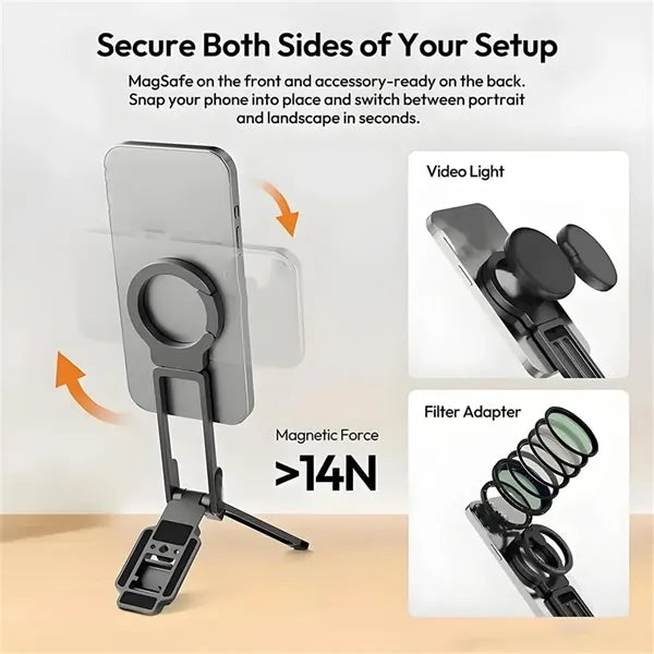 Magnetic Phone Tripod Stand for Stable Photography &Vlogging