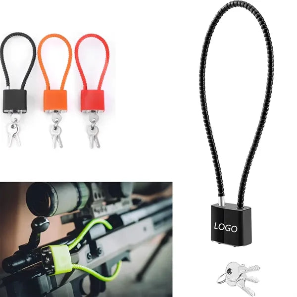Cable Gun Lock with Keys for Secure Firearm Protection.