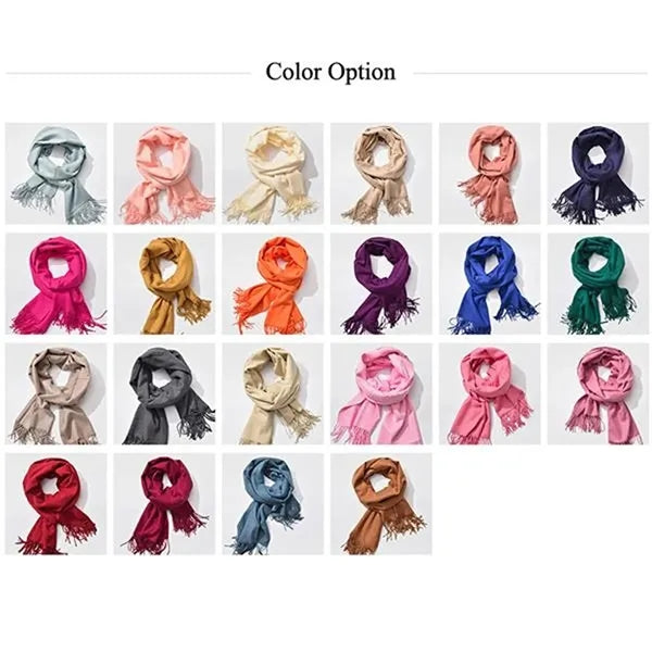 Unisex Solid Imitation Cashmere Wrap Scarves