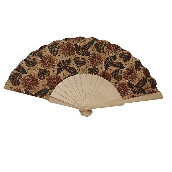 Bohemian Cork Folding Fan