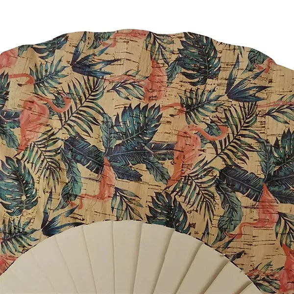 Bohemian Cork Folding Fan