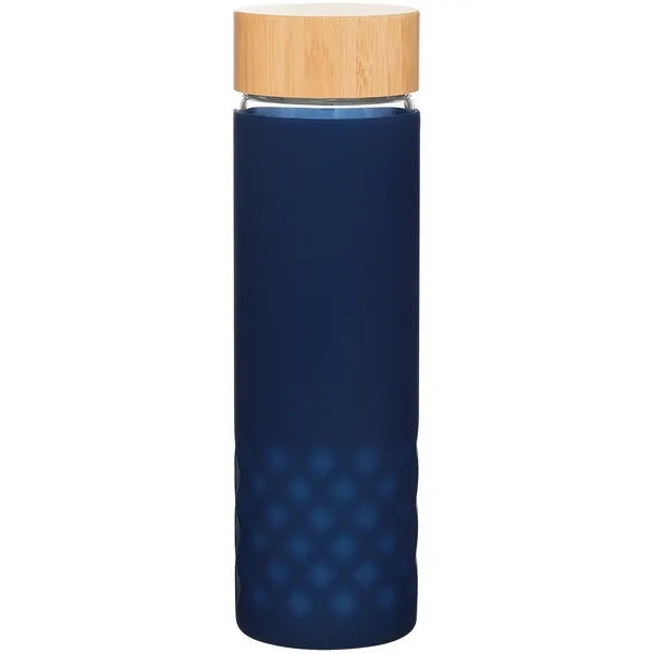 18 oz h2go Dawn Single Wall Glass Bottle w/Silicone Sleeve