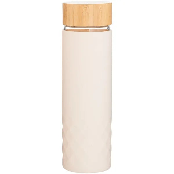 18 oz h2go Dawn Single Wall Glass Bottle w/Silicone Sleeve