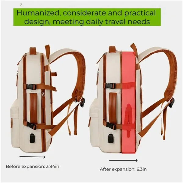 Expandable Laptop Backpack with Multiple Pockets