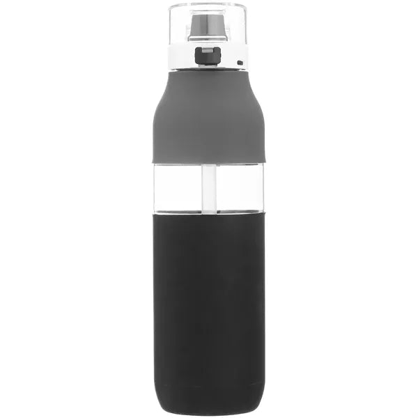 25 oz h2go Void Single Wall Plastic Bottle w/Straw/Sleeve