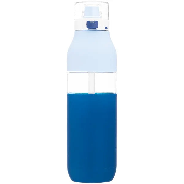 25 oz h2go Void Single Wall Plastic Bottle w/Straw/Sleeve