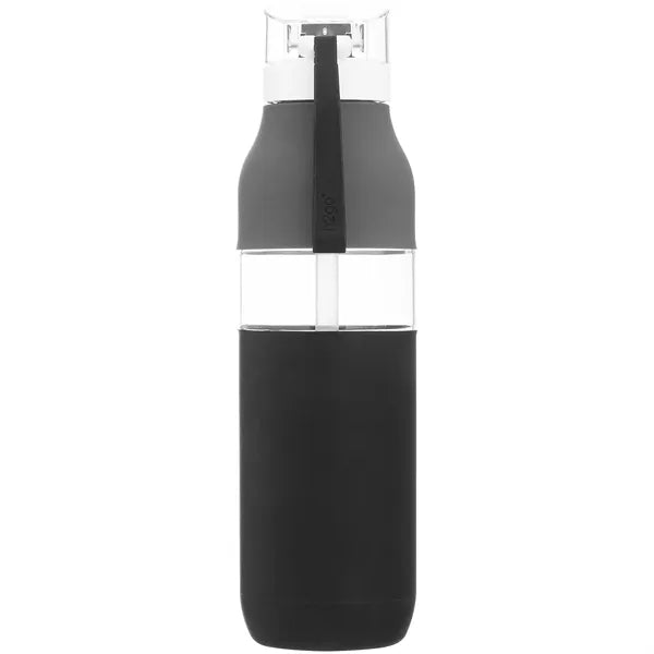 25 oz h2go Void Single Wall Plastic Bottle w/Straw/Sleeve