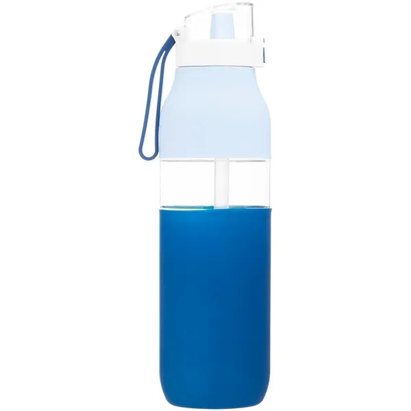 25 oz h2go Void Single Wall Plastic Bottle w/Straw/Sleeve