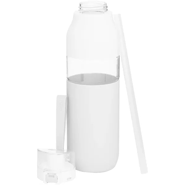 25 oz h2go Void Single Wall Plastic Bottle w/Straw/Sleeve