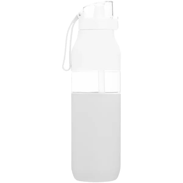 25 oz h2go Void Single Wall Plastic Bottle w/Straw/Sleeve