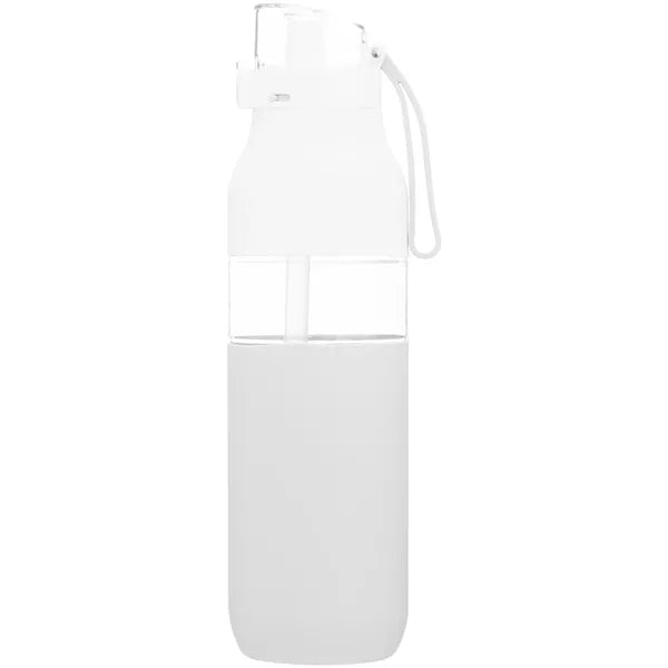 25 oz h2go Void Single Wall Plastic Bottle w/Straw/Sleeve