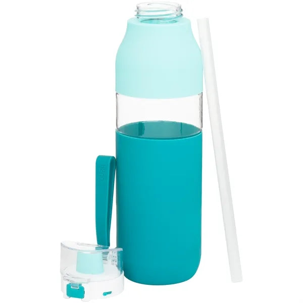 25 oz h2go Void Single Wall Plastic Bottle w/Straw/Sleeve