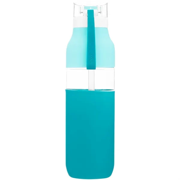 25 oz h2go Void Single Wall Plastic Bottle w/Straw/Sleeve