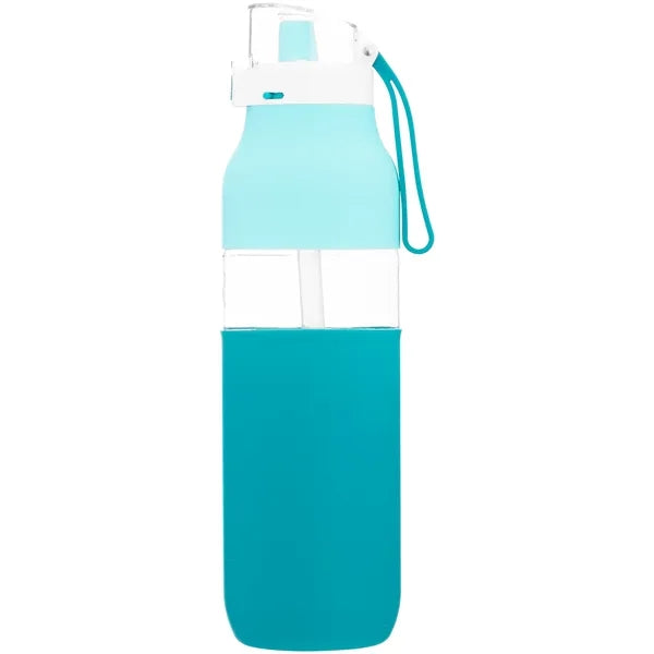 25 oz h2go Void Single Wall Plastic Bottle w/Straw/Sleeve