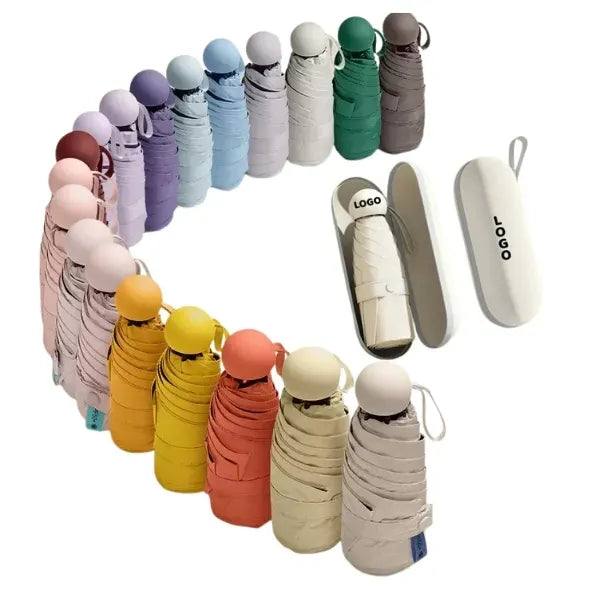 UV Protection Compact Folding Umbrella with Case