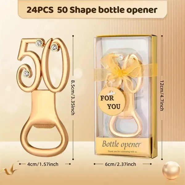 50th Birthday Party Favors Golden Bottle Opener
