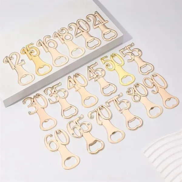 50th Birthday Party Favors Golden Bottle Opener