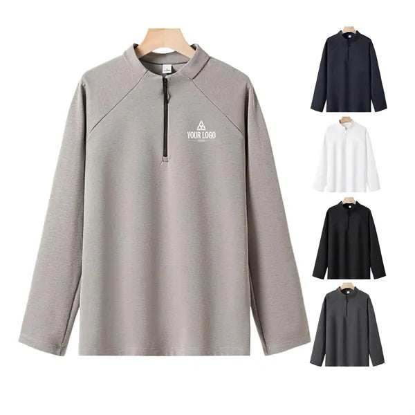 Men's quarter-zip Sweatshirt, quick dry and breathable.