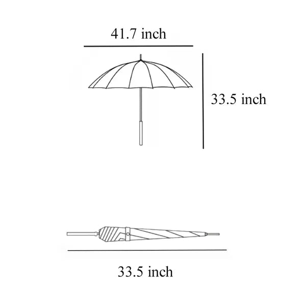 Auto Open Pongee 16 Ribs Oversized Dual Purpose Umbrella