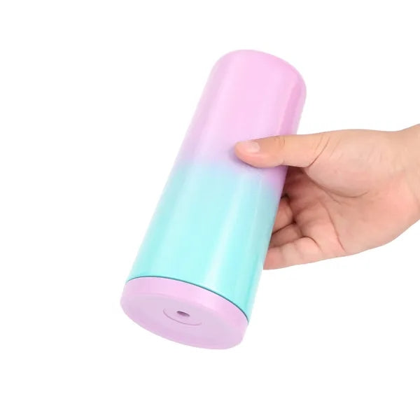 Gradient Stainless Steel Tumbler with Straw
