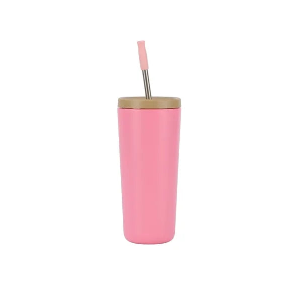 Gradient Stainless Steel Tumbler with Straw