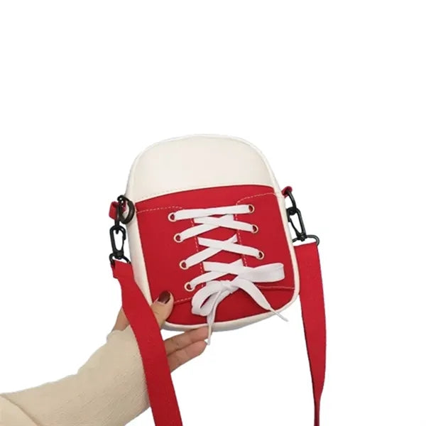 Novelty Splicing Canvas Crossbody Bag
