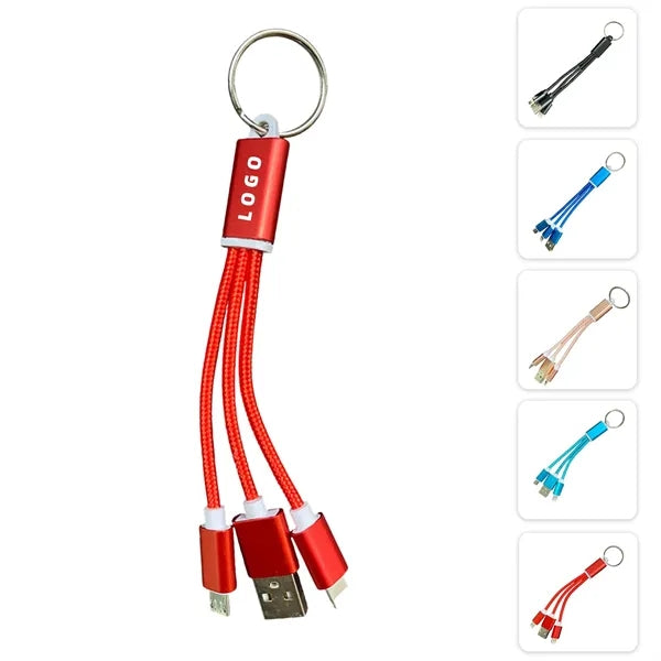 2-in-1 Charger Cable Keychain