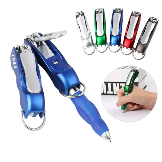 Ballpoint Pen With Nail Clipper