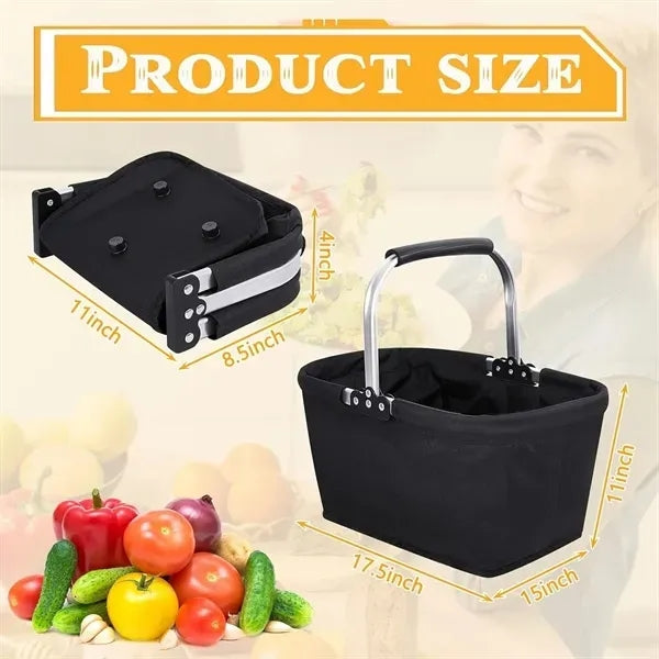 Collapsible Grocery Market Picnic Basket