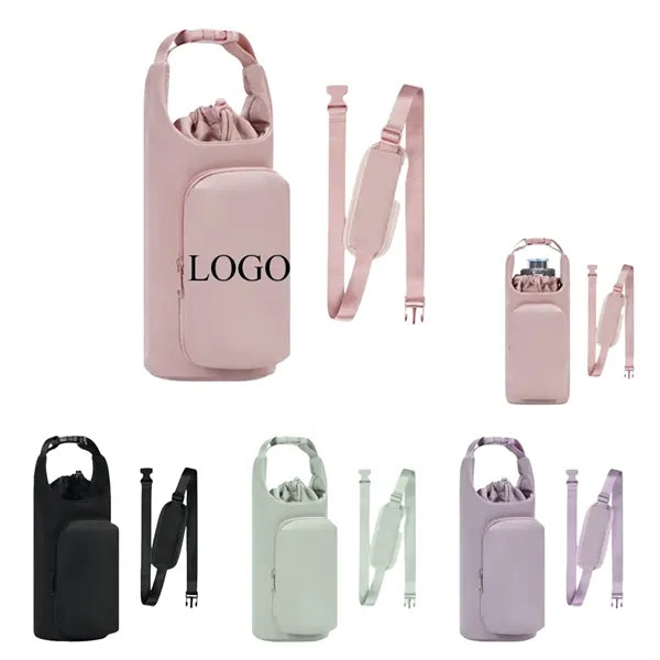 Portable Polyester Insulated Water Bottle Sleeve With Strap